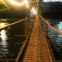 Laos - Pont en bambou, détruit par le barrage deux jours après
