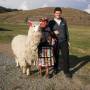 Pérou - le lama, la femme et Jeff