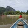 Laos - Départ de Pak Ou, traversée du Mékong