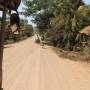 Cambodge - Road of a village (Kampong Cham Province)