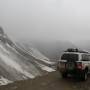 Kirghizistan - Enfin le col à 3 900m. Franchi sous les giboulées de neige!