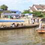 Laos - longboat pour traverser le mekong