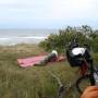 Pologne - Un de nos campements au bord de la Baltique pr�s de Niechorze