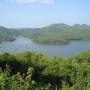 Thailande - Le lac et ses paillotes en bambous pres de Loei