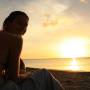 Nouvelle Cal�donie - Coucher de soleil sur l'anse Vata et sur la Nanou