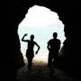 Nouvelle Cal�donie - Tunnel creus� par la mer entre la plage de la roche perc�e et la baie des tortues