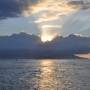 Polynésie française - Coucher de soleil, Moorea sous les nuages