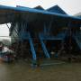 Cambodge - Village sous la pluie