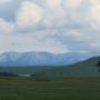 Mongolie - Jen devant le paysage