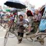 Népal - Parking de rickshaws