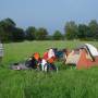 Pologne - Campement dans un pré