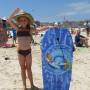 Australie - Jeanne et sa planche de surf