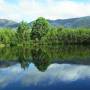 Australie - le relfet de la foret dans la purete des eaux du lac est comme le miroir de l
