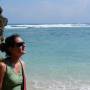 Indonésie - Me sur la plage de Padang Padang