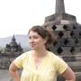 Indonésie - Leslie au Borobudur