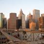 USA - Lever du soleil sur le pont de Brooklyn