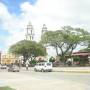 Mexique - vue sur le zocalo et la cathédrale Santa Isabel