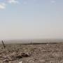 Mongolie - Enfin le hameau de Bayanlig en vue .... enfin presque car dans la vallee je retrouve la tempete de sable ..