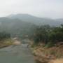 Laos - pont suspendu et pont en suspens