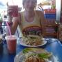 Thaïlande - trop bon pad thai + jus de fruit frais