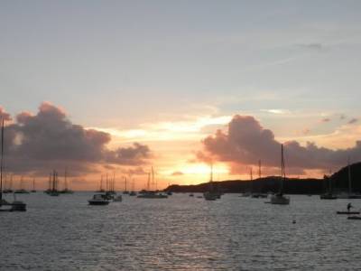 coucher de soleil sur Nouméa