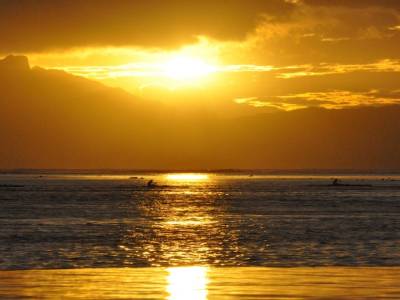 Coucher de soleil vu du Manava