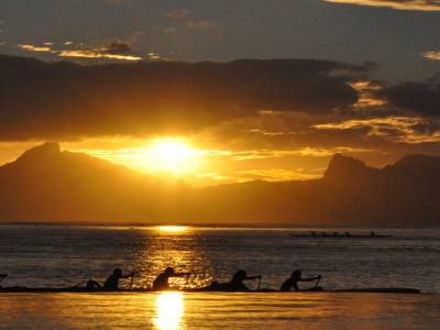 Coucher de soleil vu du Manava