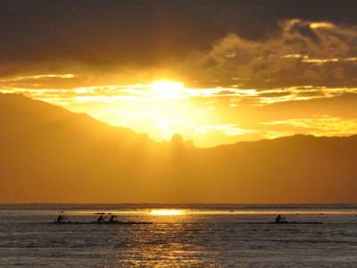 Coucher de soleil vu du Manava