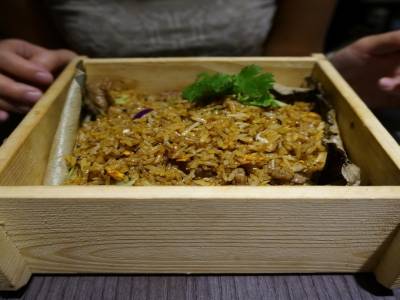 Riz sauté et boeuf au poivre