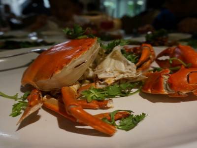 Crabe cuit à la vapeur