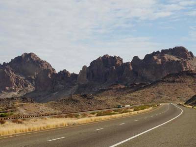 La route en quittant Laughlin