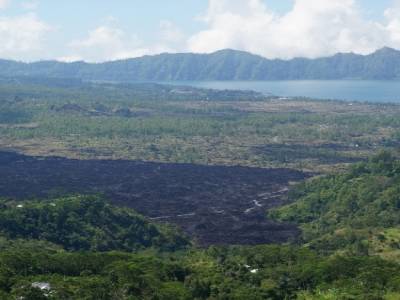 Coulée de lave du volcan Batur