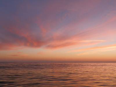 Coucher de soleil en mer