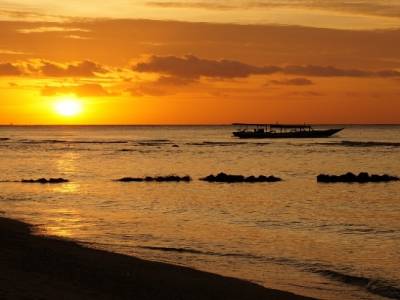 Coucher de soleil sur les Gilis