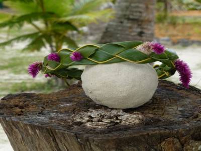 Iles de pin - tressage de couronne