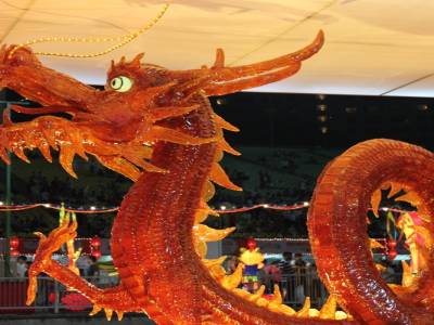 Un dragon fait en bonbon