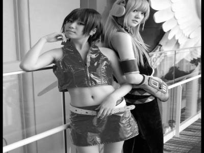 Cosplay Japanese girls in Kyoto Manga museum
