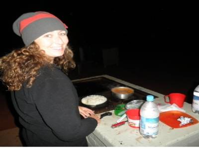 Mag prépare un curry... au ski