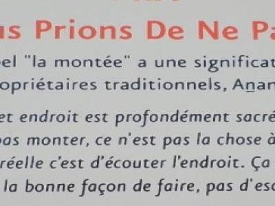 prière de ne pas grimper