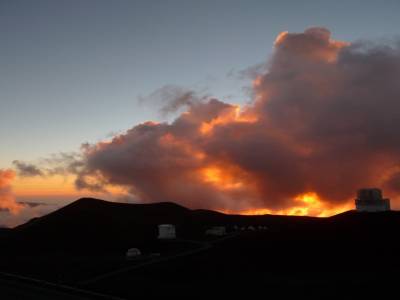 couche de soleil sur Mauna Kea