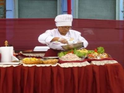 Festival gastronomique sur la Plaza Italia