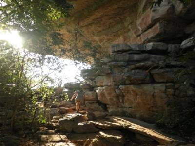 dans la caverne d'Ubirr