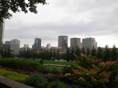 Vue sur le quartier des affaires depuis le Vieux Montréal