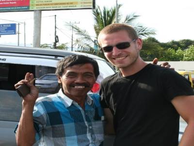 Yohann et notre chauffeur