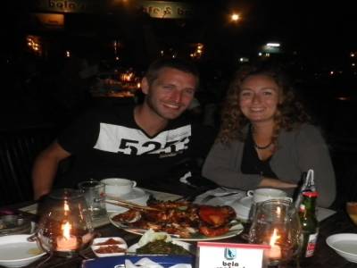 repas sur la plage à Jimbaran