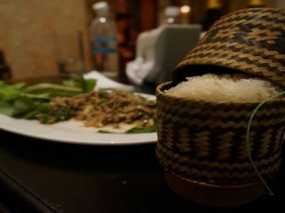 Riz gluant et Laap