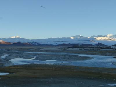 Qomolangma et Cho Oyu coucher de soleil