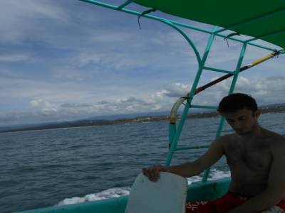 sur le bateau.. pour voir des tortues