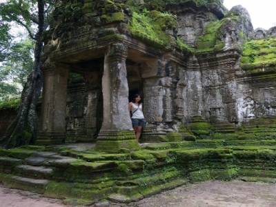 Entrée dans les temples d'Angkor