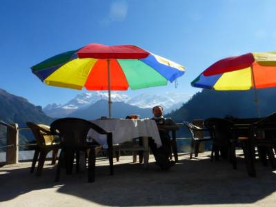 terasse face au Manasalu